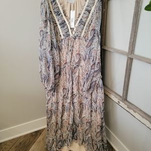 Paisley tiered dress
